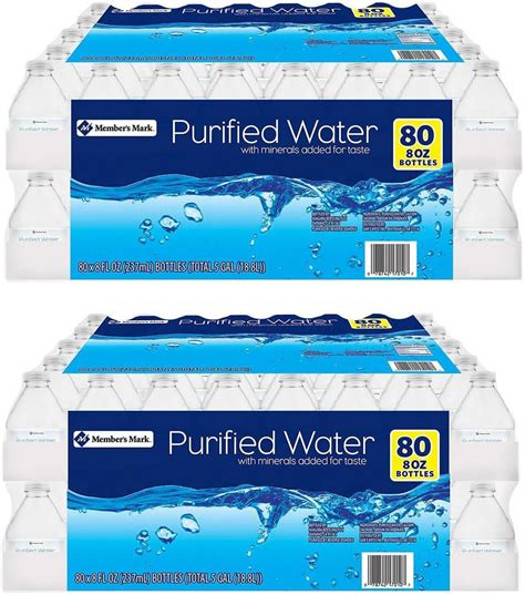 Members Mark Purified Water 8 Ounce Bottle 80 Pack 2