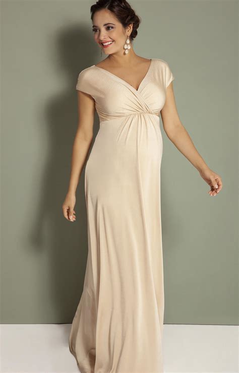 Francesca Maternity Maxi Dress Champagne Maternity Wedding Dresses