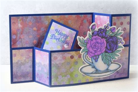 Another Double Z Fold Card With Pop Up Panel Wiper Card With