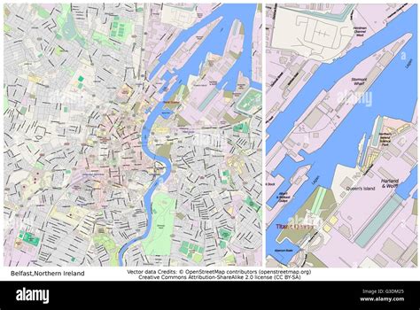 Belfast Northern Ireland UK city map Stock Vector Art & Illustration ...