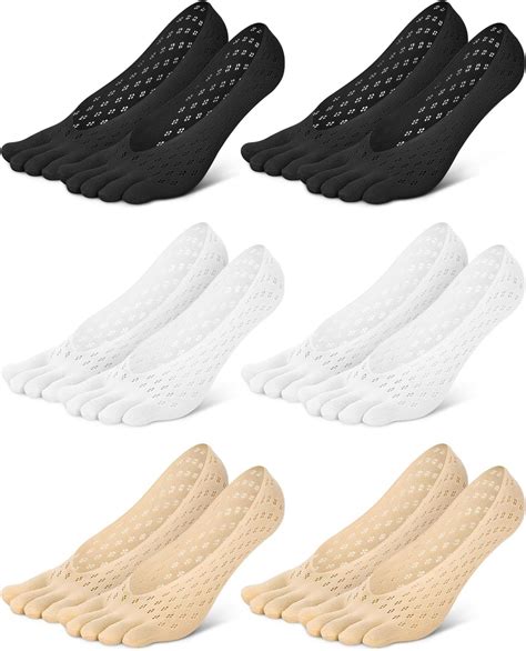 6 Pair Bunion Relief Socks Toe Alignment Socks Compression Toe Socks