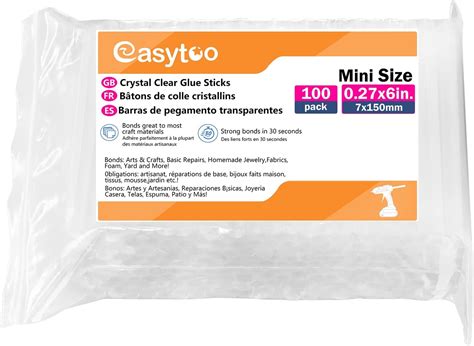 Amazon Mini Hot Glue Sticks Dia X Long Pack Clear Hot Melt Glue Gun Sticks