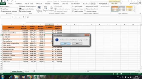 Excel 2013 Partie 4 01 Tableau De Données Youtube