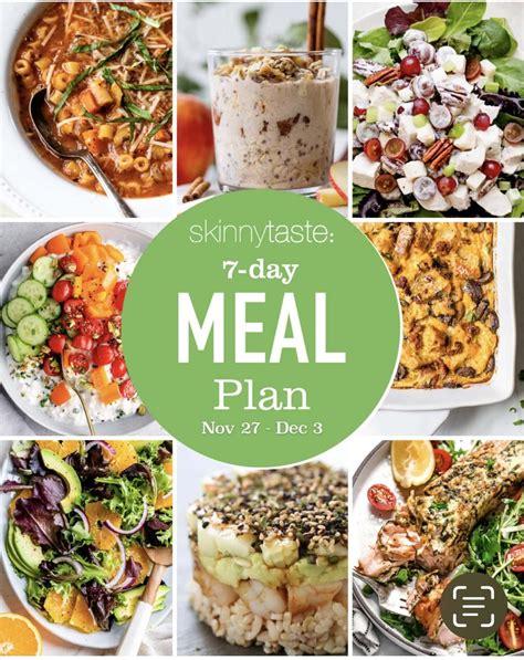 Free 7 Day Healthy Meal Plan Nov 27 Dec 3 Healthy Recipes Meal Planning Healthy Meal Plans