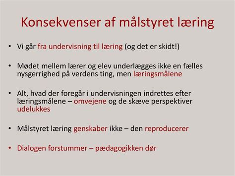 Målstyret Læring Når Dialogen Forstummer Niels Jakob Pasgaard Ppt