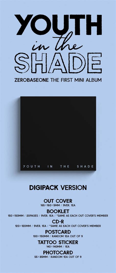 GetUSCart ZEROBASEONE 1st Mini Album Youth In The Shade Digipack