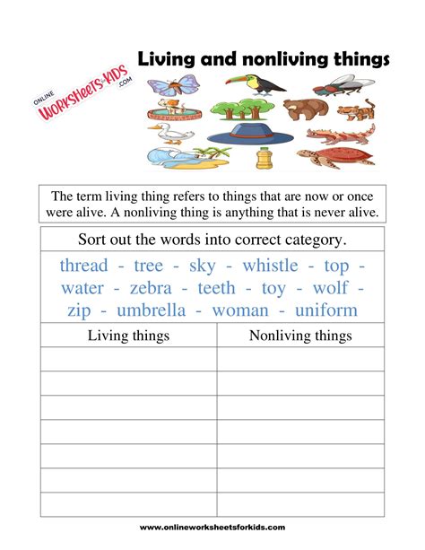 Living And Non Living Things Worksheet 2020 20 08 105157, 52% OFF