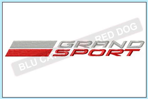 Corvette C7 Embroidery Logo ⋆ 6 Sizes Included ⋆ Blu Cat Red Dog