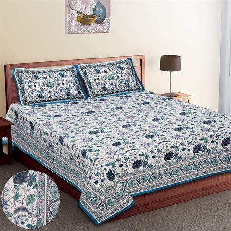 Serene Decor King Size Bedsheet Pure Cotton Fortune Collection