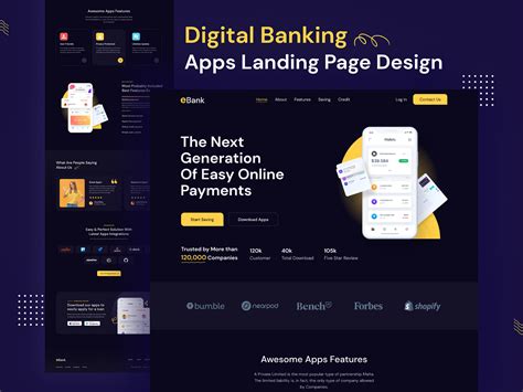 Digital Banking | Apps Landing Page Design on Behance