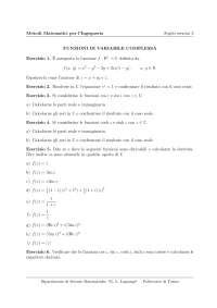 Soluzione Esercizi Metodi Matematici Docsity