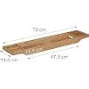 Mantraraj Luxury Natural Bamboo Bath Tub Rack Storage Organizer Shelf