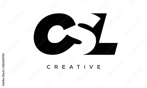 Csl Letters Negative Space Logo Design Creative Typography Monogram