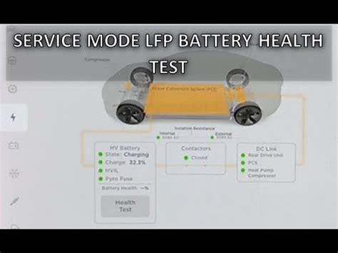 Tesla Service Mode Battery Health Test Tesla Model 3 LFP Ev