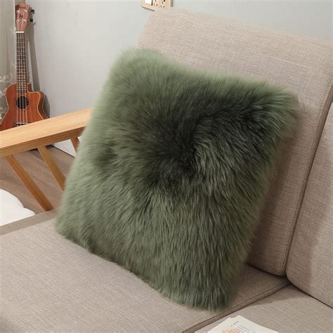 Amazon LLB Luxury Genuine Sheepskin Throw Pillow Covers Soft