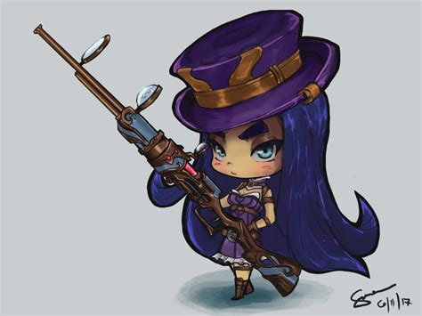 Chibi Caitlyn Fanart By Azuralyn On Deviantart