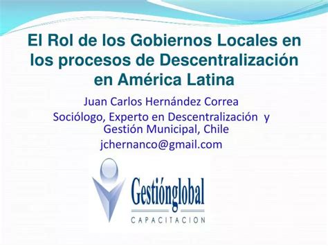 PPT El Rol De Los Gobiernos Locales En Los Procesos De