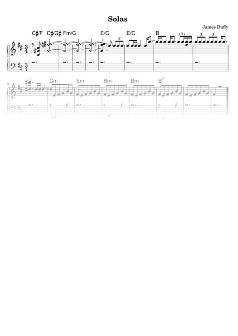 Solas Partitura Fácil Para Piano Em Pdf La Touche Musicale