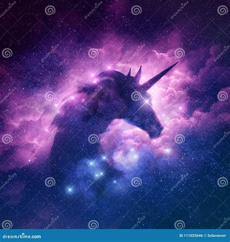 Unicorn Nebula Background stock illustration. Illustration of concept - 111025646