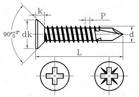 GB T 15856 2 1995Cross Recessed Countersunk Head Self Drilling