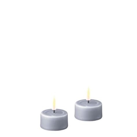 Deluxe Homeart Led Tealight 2 Stuks Dust Blue Geur Voor Je Huis