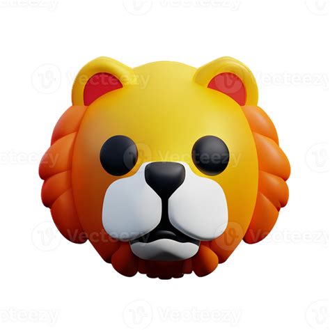 Lion Head 3d Rendering Icon Illustration 28799909 Png