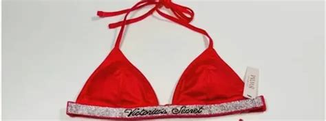 Victorias Secret Top Bikini Triangulito Shine Talle L Rojo Shine L Mismo Precio En Cuotas
