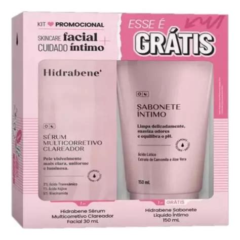 Kit Hidrabene Skincare Facial Clareador Sabonete Intimo Frete grátis