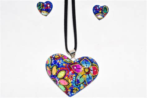 Juego De Dije Y Aretes En Plata Forma De Corazon Aretes