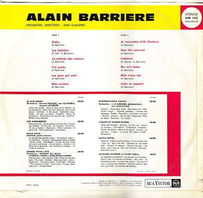 Ab A Lp Cathy Alain Barriere Discograph Ie Y