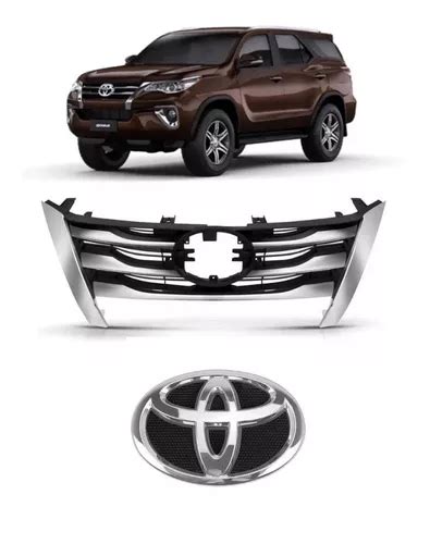 Grade Radiador Hilux Sw Cromada Emblema