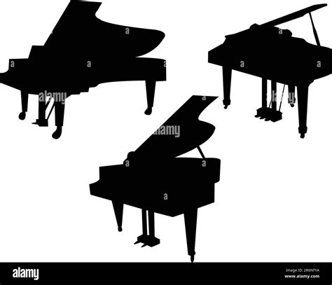 Illustration Of Piano Silhouette Vector Stock Vector Image Art Alamy