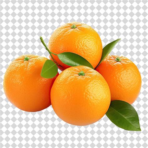 Premium Psd Mandarins With Green Leaves Isolated On Transparent