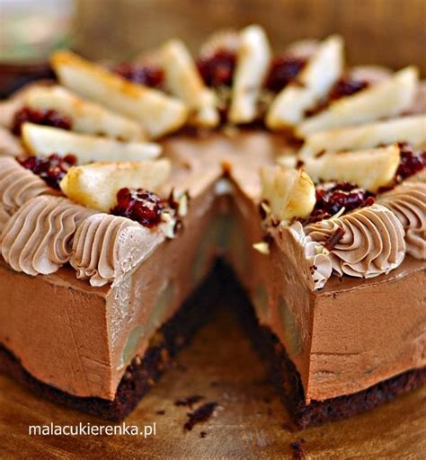 Tort Czekoladowy z Gruszkami PRZEPIS Mała Cukierenka Cheesecake