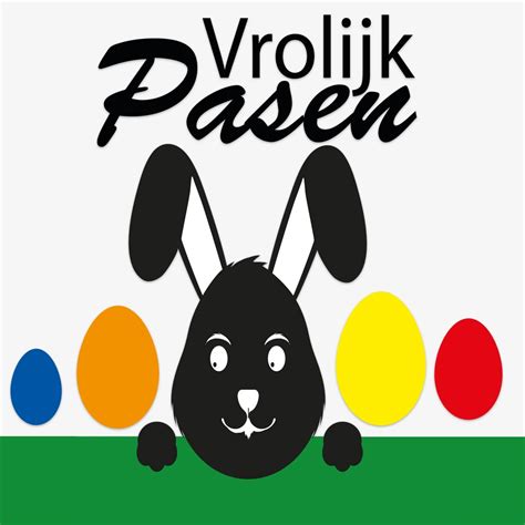 Raamsticker Pasen Paashaas Vrolijk Pasen Plak Het