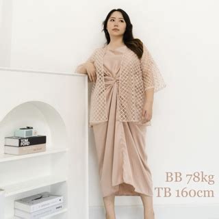 Jual RheiSized Alexandria Set Big Size Nude Baju Kondangan Setelan