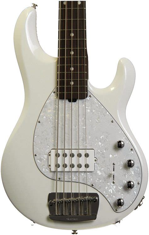 Ernie Ball Music Man Stingray 5 H White Pearl All Rosewood Neck Black Headstock Sweetwater