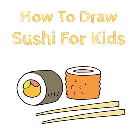 How to Draw Sushi for Kids - How to Draw Easy