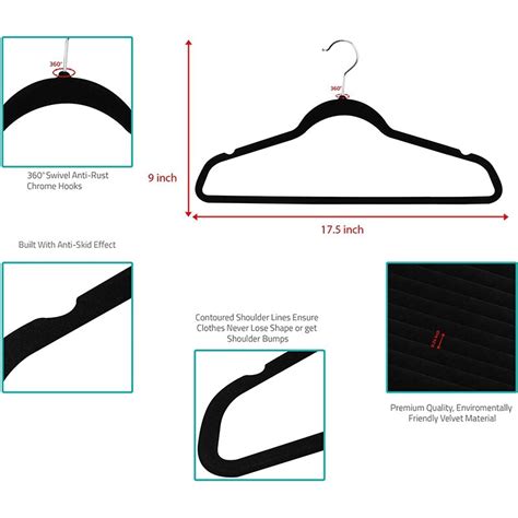 Premium Non Slip Velvet Hangers Heavy Duty Coa Grandado