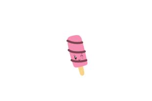 Kawaii Spiral Ice Cream Stick Icon Graphic By Samagata Creative Fabrica