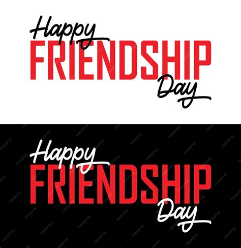 Premium Vector | A black and white poster for Happy friendship day