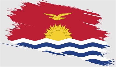 Kiribati flag with grunge texture 6688686 Vector Art at Vecteezy