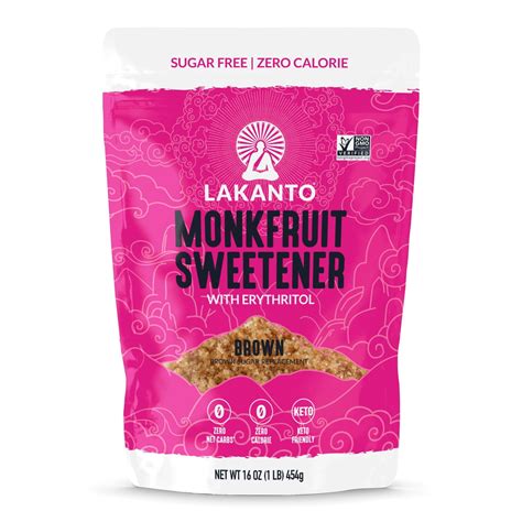 Lakanto Brown Monk Fruit Sweetener With Erythritol Brown Sugar