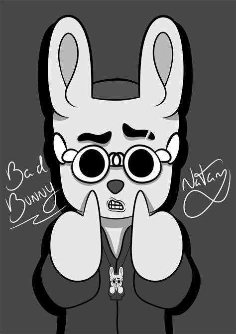 bad bunny drawing 10