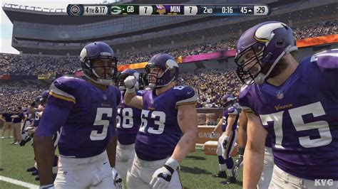 Madden Nfl 16 Green Bay Packers Vs Minnesota Vikings Gameplay