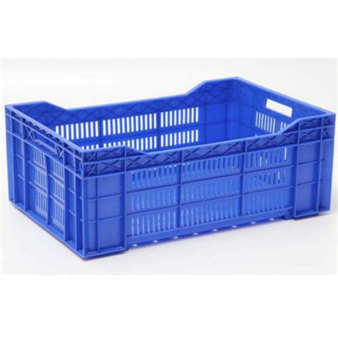 Blue Rectangular Plastic Vegetable Crates At 450 In Bhiwandi ID