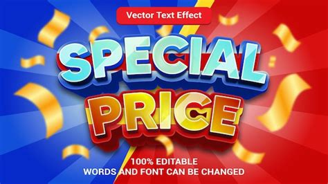 Premium Vector Special Price Editable 3d Text Effect With Modern