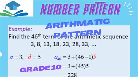 NUMBER PATTERNS GRADE 10 ARITHMATIC SEQUENCE EXAMPLES YouTube