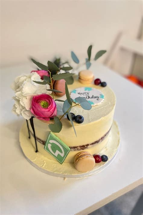 Small Semi Naked Cake Kleine Geburtstagstorte Werder Bremen Torte