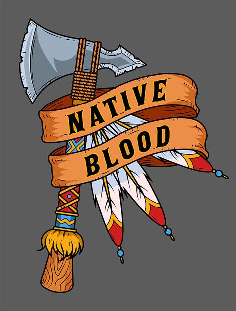 native blood tomahawk  men women kids native american indian pride